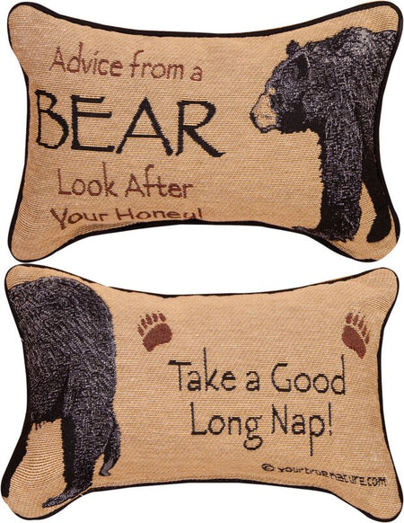 Advice From A Bear Pillow 9X4