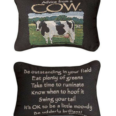 Advice From A Cow Pillow