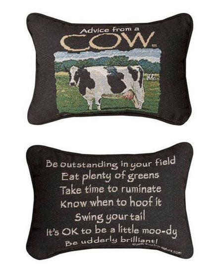 Advice From A Cow Pillow