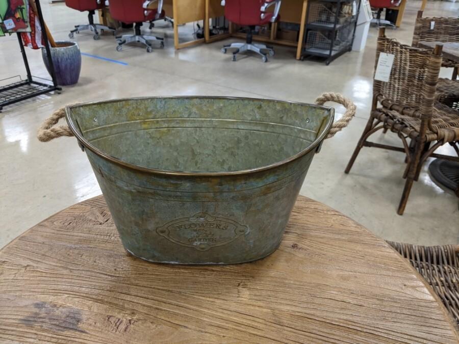 Metal Bucket Planter Large