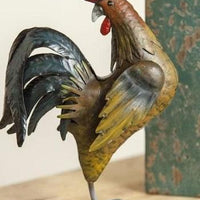 Metal Rooster Set of 2