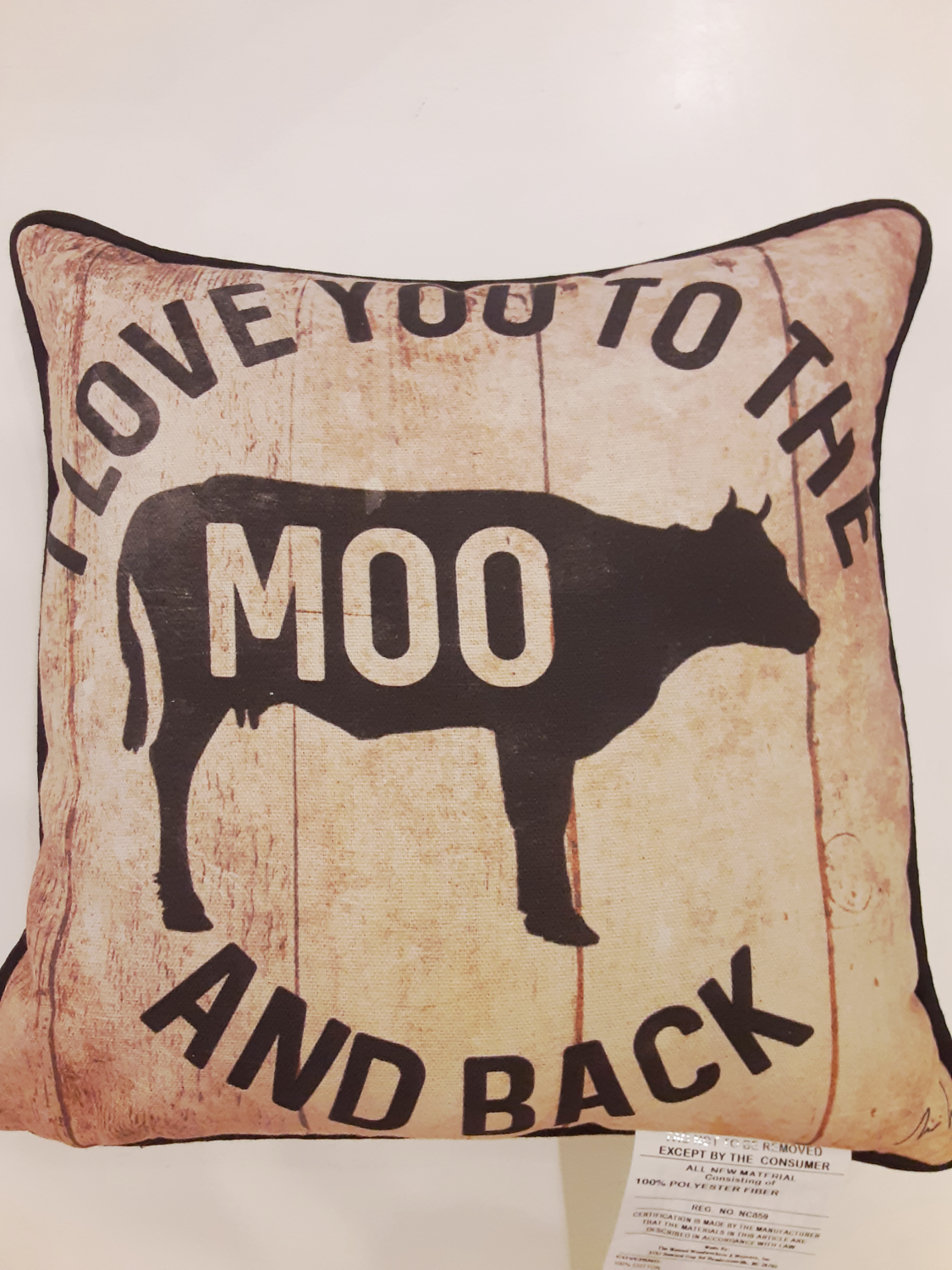 Moo and Back Cow Pillow