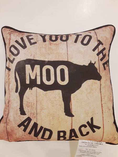 Moo and Back Cow Pillow