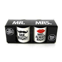 Mr and Mrs Right Mug Set