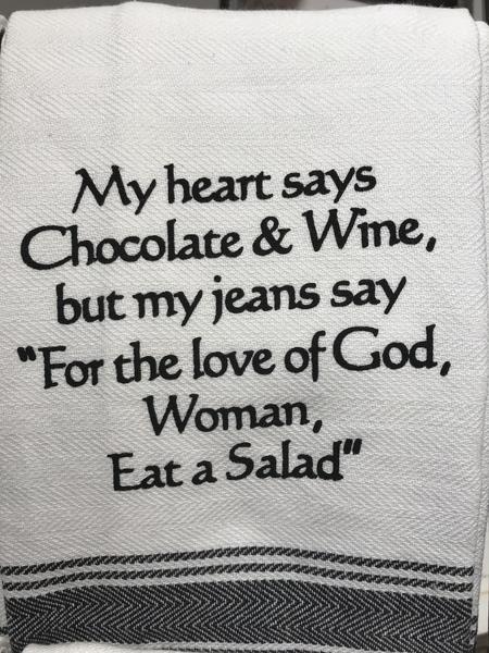 My Heart Says Tea Towel