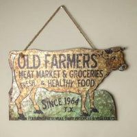 Old Farmers Cow Sign