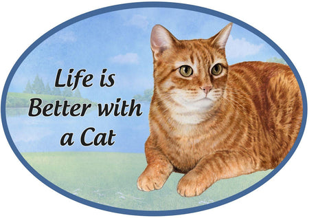 Orange Tabby Car Magnet