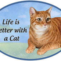 Orange Tabby Car Magnet