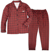 PJ Button Set- Plaid