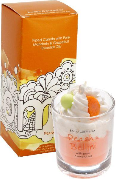 Peach Bellini- Piped Candle