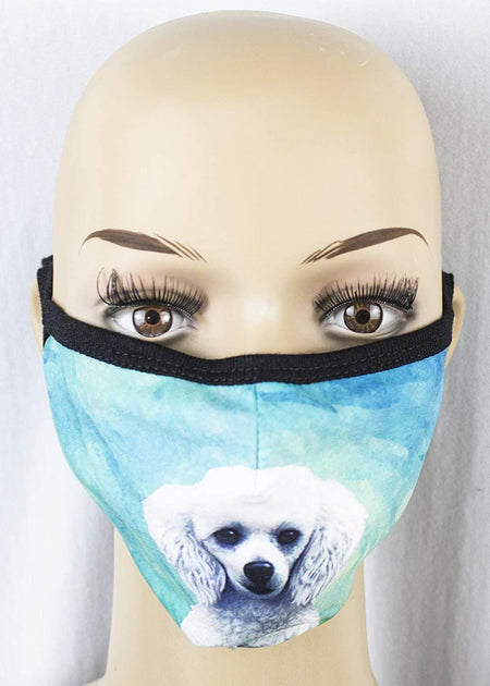 Poodle White Face Mask