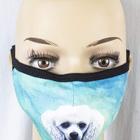 Poodle White Face Mask