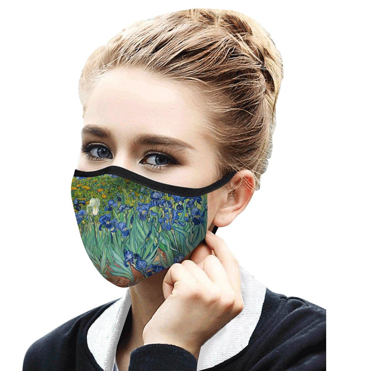 RAINCAPER VAN GOGH IRISES REUSABLE FABRIC FACE MASK