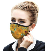RAINCAPER VAN GOGH SUNFLOWERS REUSABLE FABRIC FACE MASK $14.95