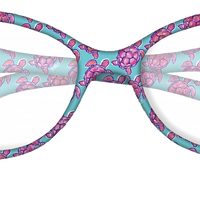 Reading Glasses Blue/Red Turtle