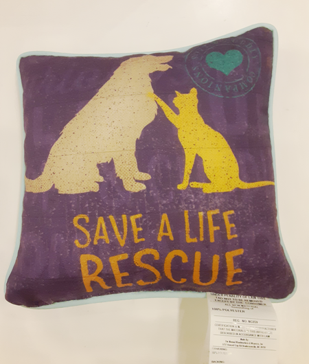 Rescued Save A Life Pillow