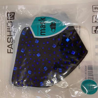 Rhinestone Fashion Mask- Blue