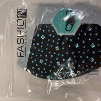 Rhinestone Fashion Mask- Teal
