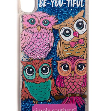 Owl Blue Sparkle Phone Case