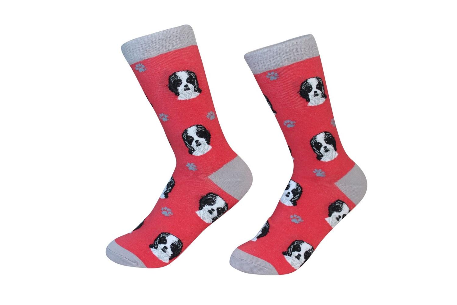 Shih-Tzu, black Socks