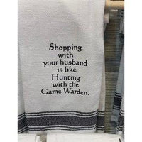 Shopping w/ Husband Tea Towel