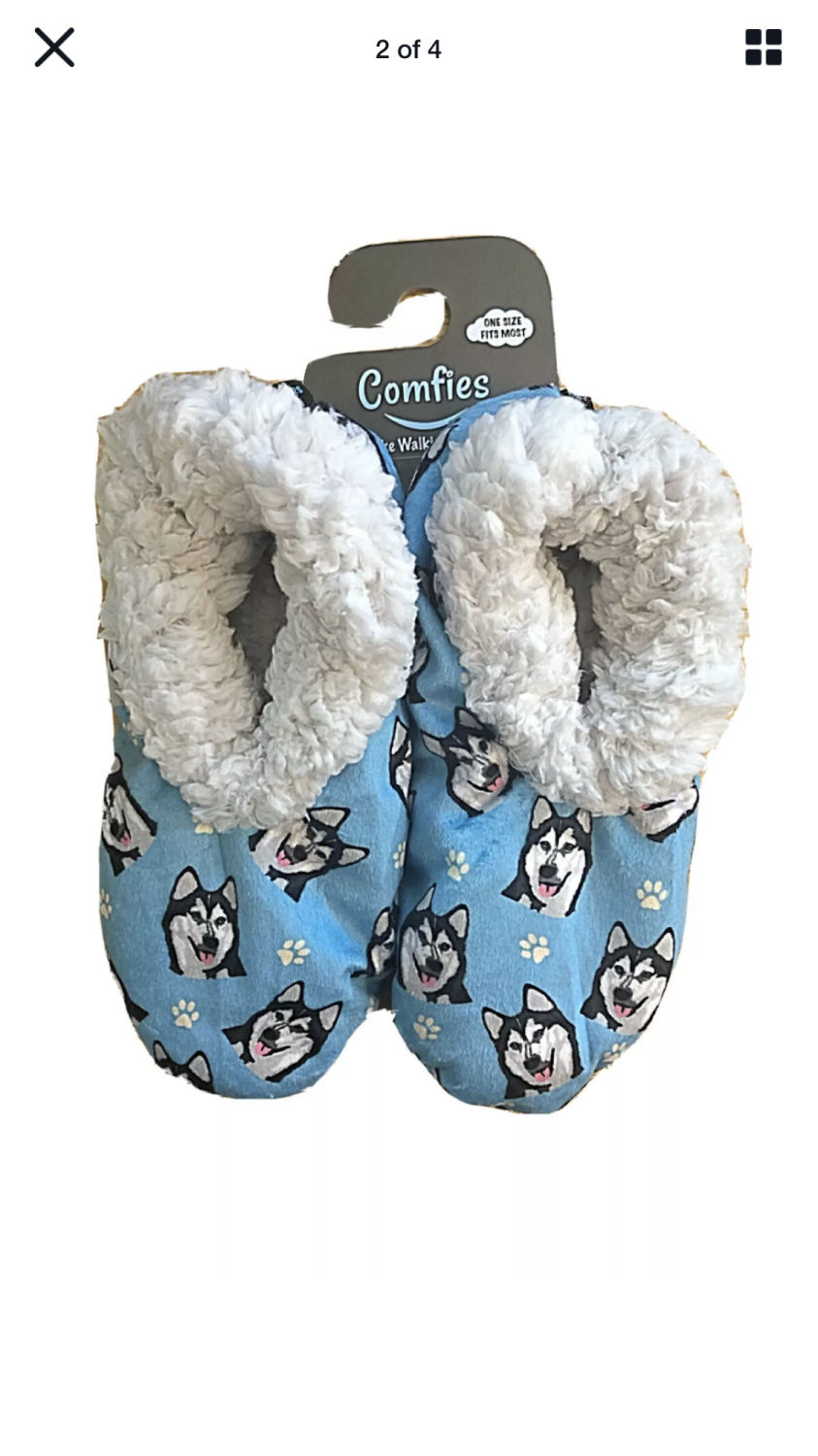 Siberian sales husky slippers