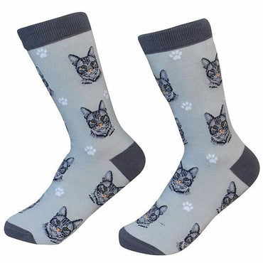 Silver Tabby Cat Socks