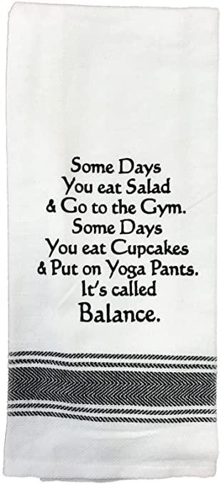 Some Days/Eat Salad Tea Towel