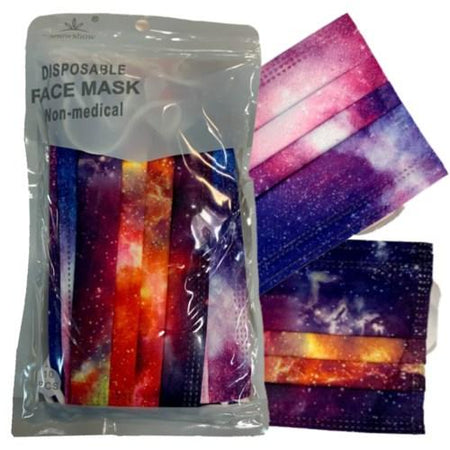 Star Galaxy 3 ply Disposable Face Mask Pkg of 10