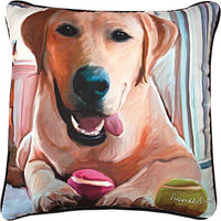 Tennis Anyone Yellow Lab 18" Pillow
