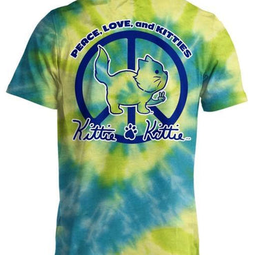 Tie-Dye Peace Kittie Shirt Med