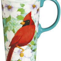 Trio Birds Ceramic Latte Travel Cup 17 oz