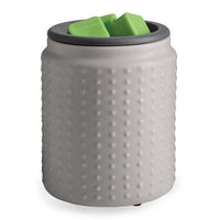 Wax Warmer with Silicone Dish Gray Hobnail