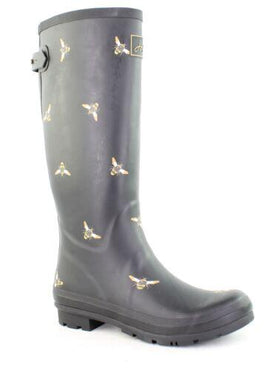 Welly Print Black Bee Size 10