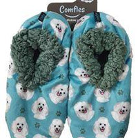 White Poodle Slippers