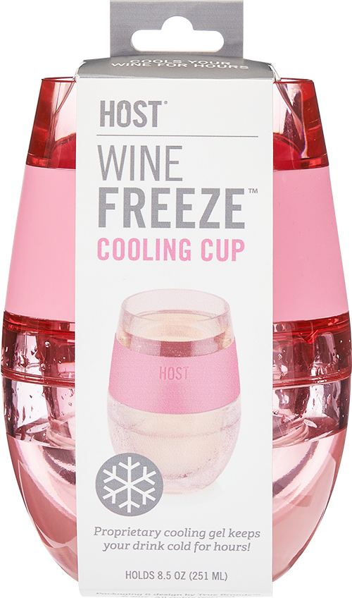 Wine FREEZE Cooling Cups- Pink