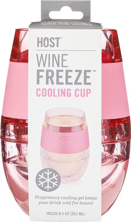 Wine FREEZE Cooling Cups- Pink