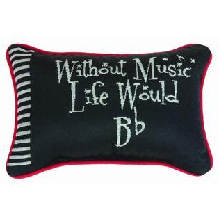 Without Music Word Pillow