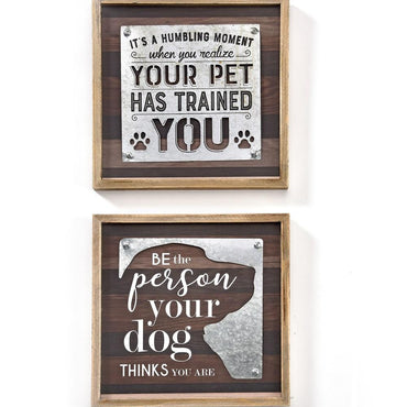 Wood/Metal Pet Wall Plaque