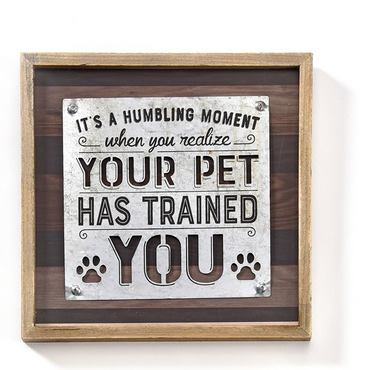 Wood/Metal Pet Wall Plaque