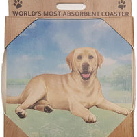 Yellow Lab Coaster Sq.