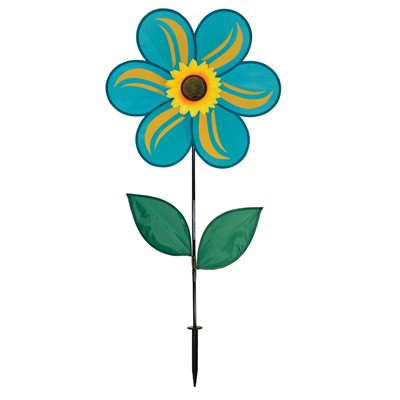 19' Teal Sunflower with Leaves