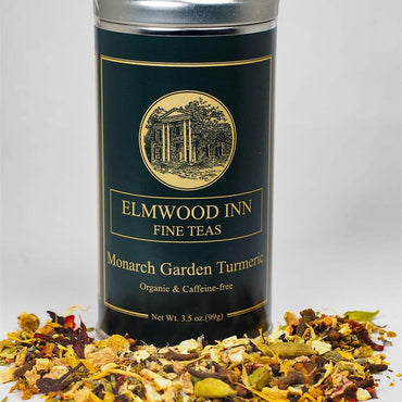 Looking for a caffeine-free tea that's full of flavor? Our organic blend incorporates the healthy benefits of golden turmeric and dried ginger with warm clove and the sweetness of stevia leaf. Rose & marigold petals will remind you of a butterfly garden!