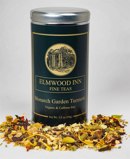 Looking for a caffeine-free tea that's full of flavor? Our organic blend incorporates the healthy benefits of golden turmeric and dried ginger with warm clove and the sweetness of stevia leaf. Rose & marigold petals will remind you of a butterfly garden!