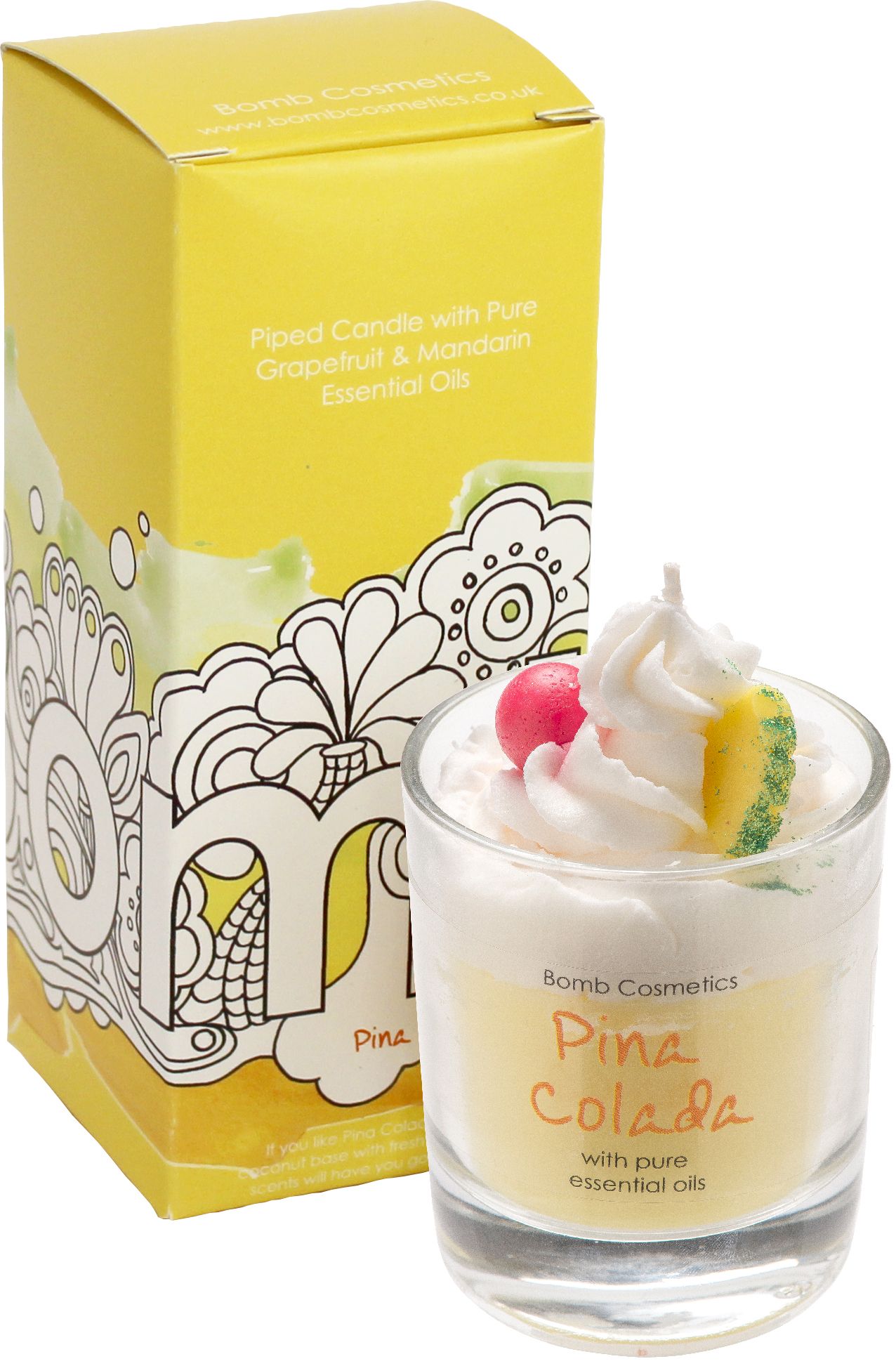 Pina Colada- Piped Candle